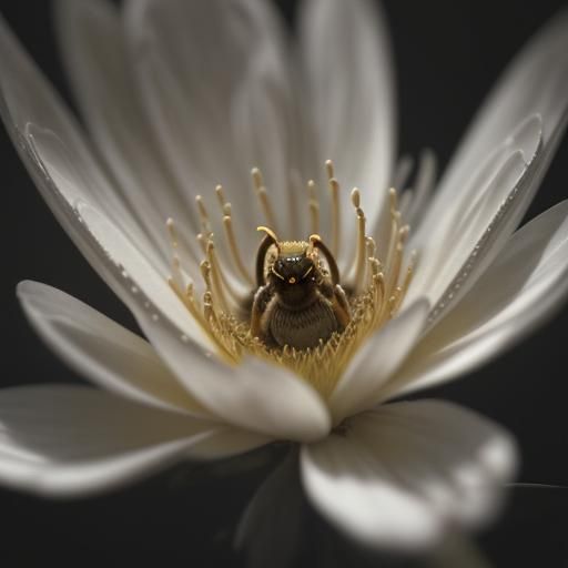 Hyperrealistic Image of Bees in Sharp Focus
