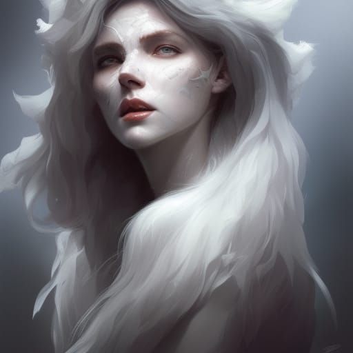 Ghost Cat Portrait in Hyperdetailed Style