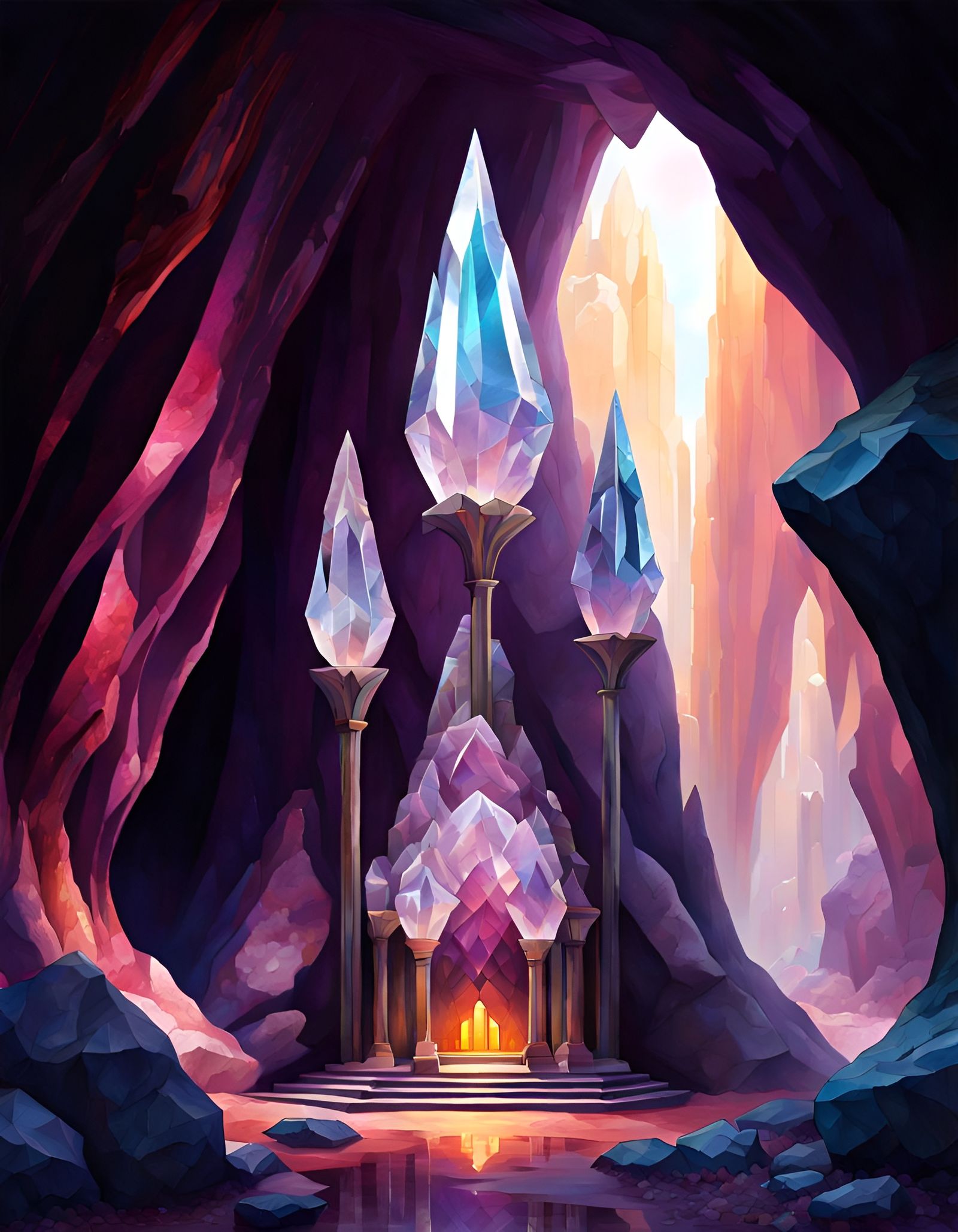 Crystal Tulip Shrine in Geode Cave
