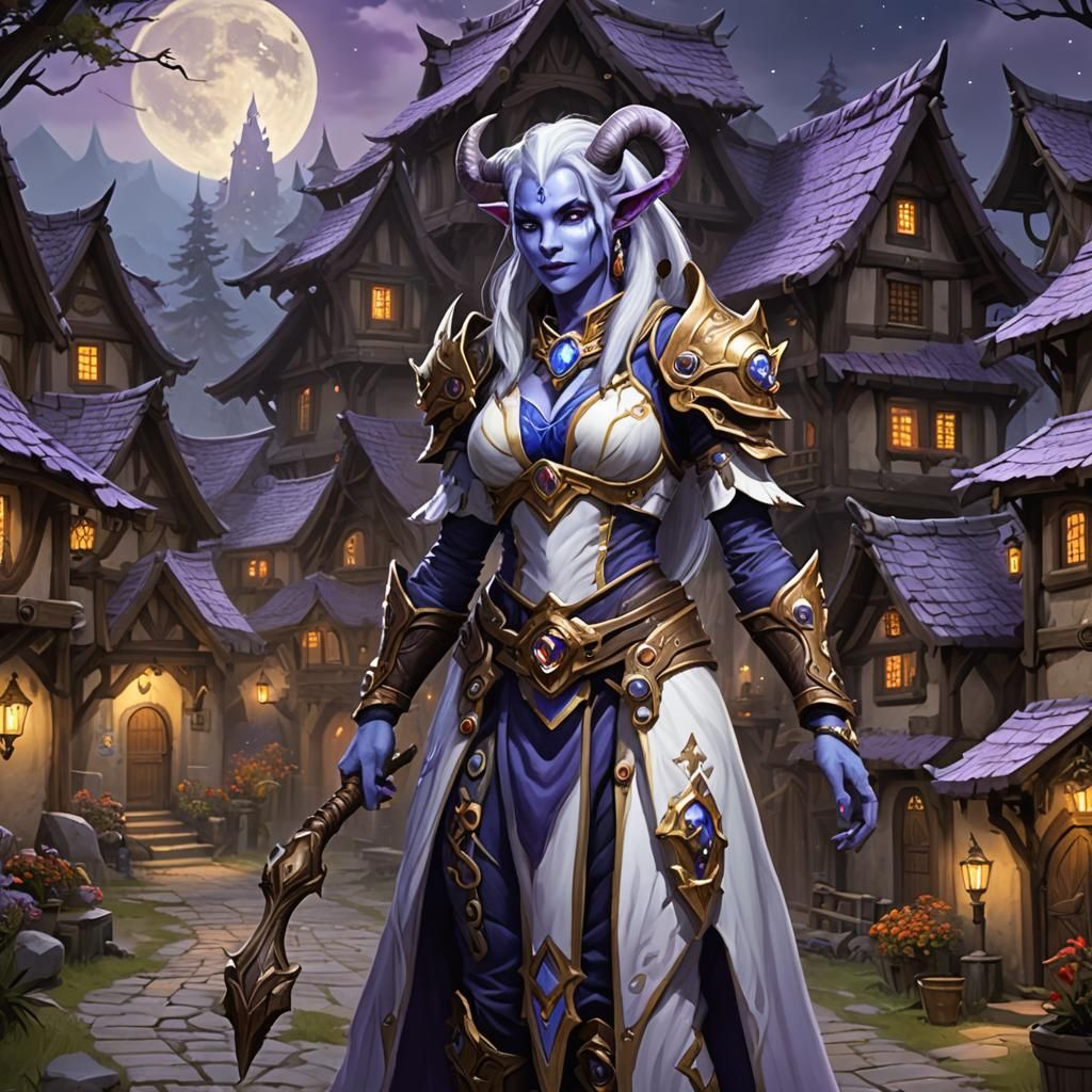 Draenei Mage in Nightelf Village