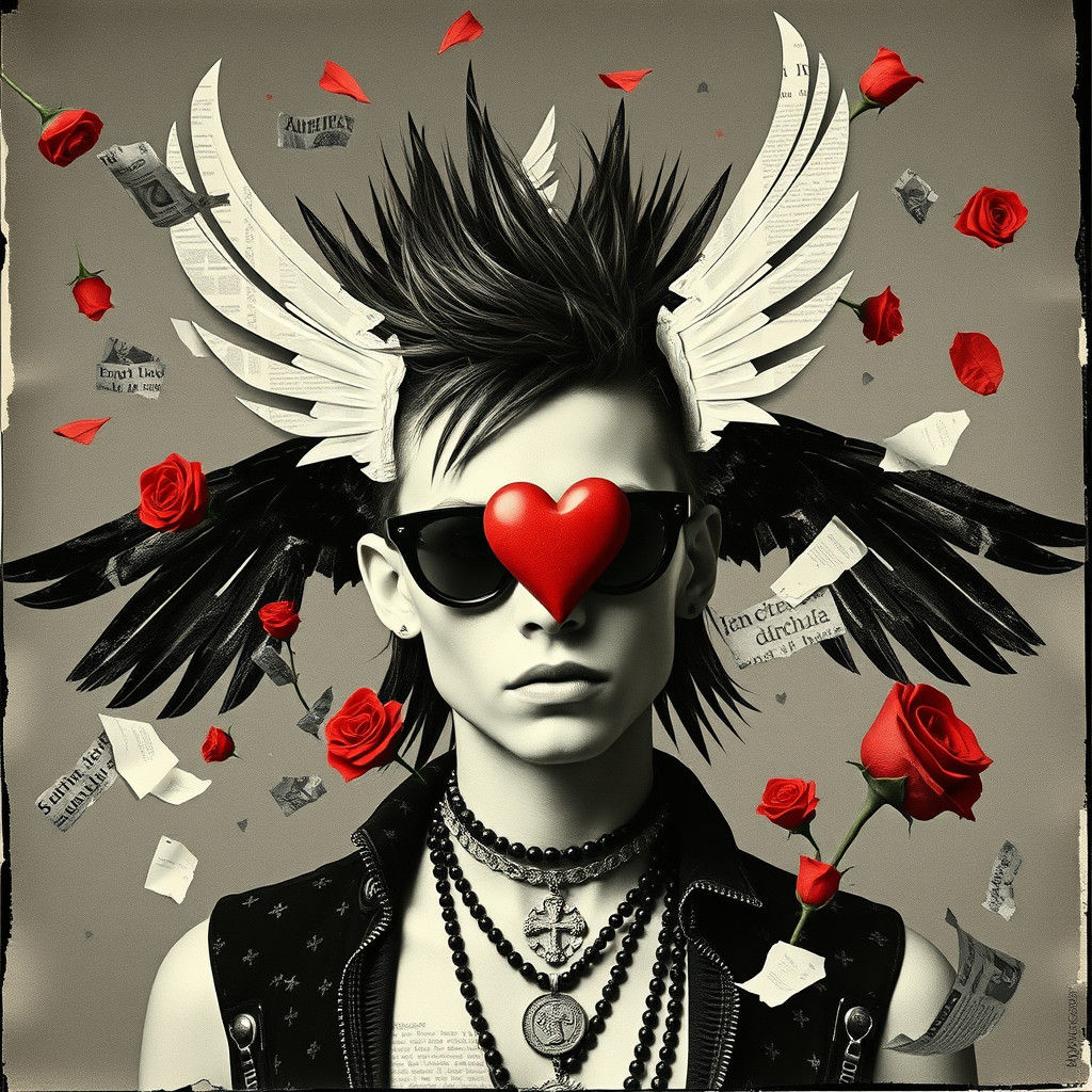 Surreal Punk Portrait in Dadaist Photogram Style