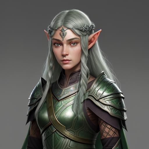 Ayleid Elf in Mystical Crystal Armor