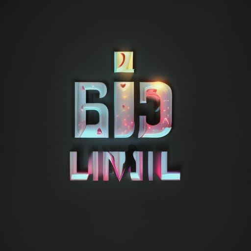 5D Light Comics Logo with Shining Pink Letter L