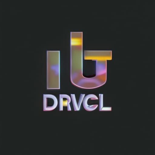 5D Company Logo with Pink Light, Digital Art