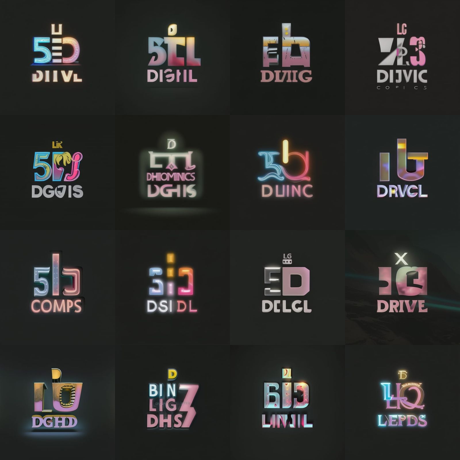 5D Light Comics Logo with Pink Illuminated L