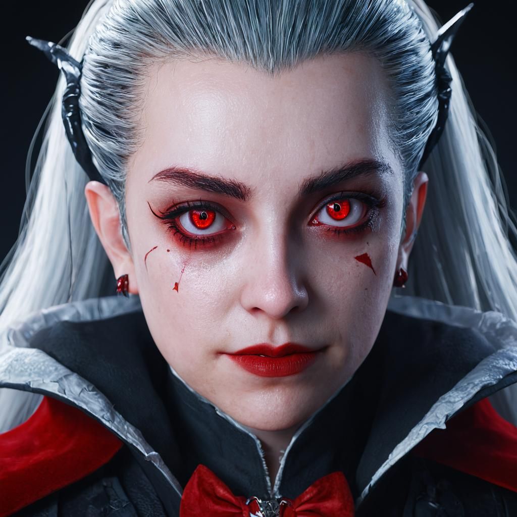 Vampire Portrait in Detailed Anime Style