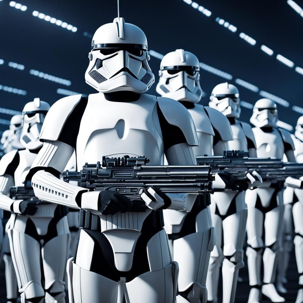 Clone Army in White and Blue Armor