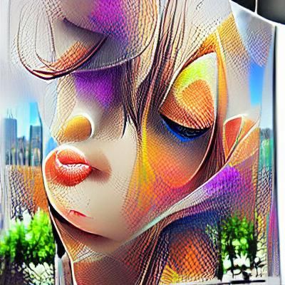Abstract Acrylic Art Deco Anime Design