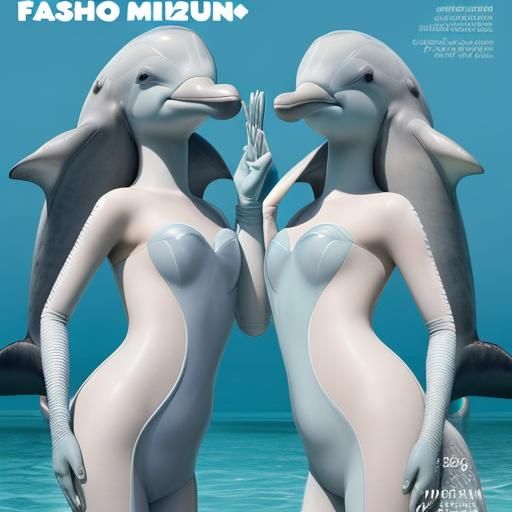 Dolphin Love: High Fashion Magazine Cover