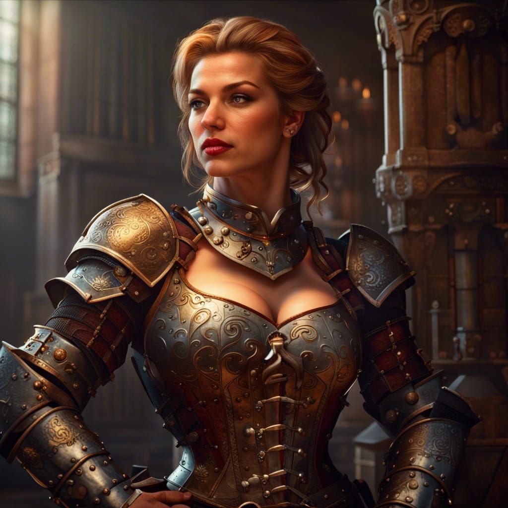 Medieval pinup woman