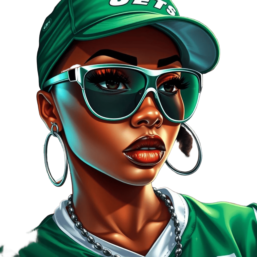 Hip-Hop Princess of the New York Jets: Airbrushed Art