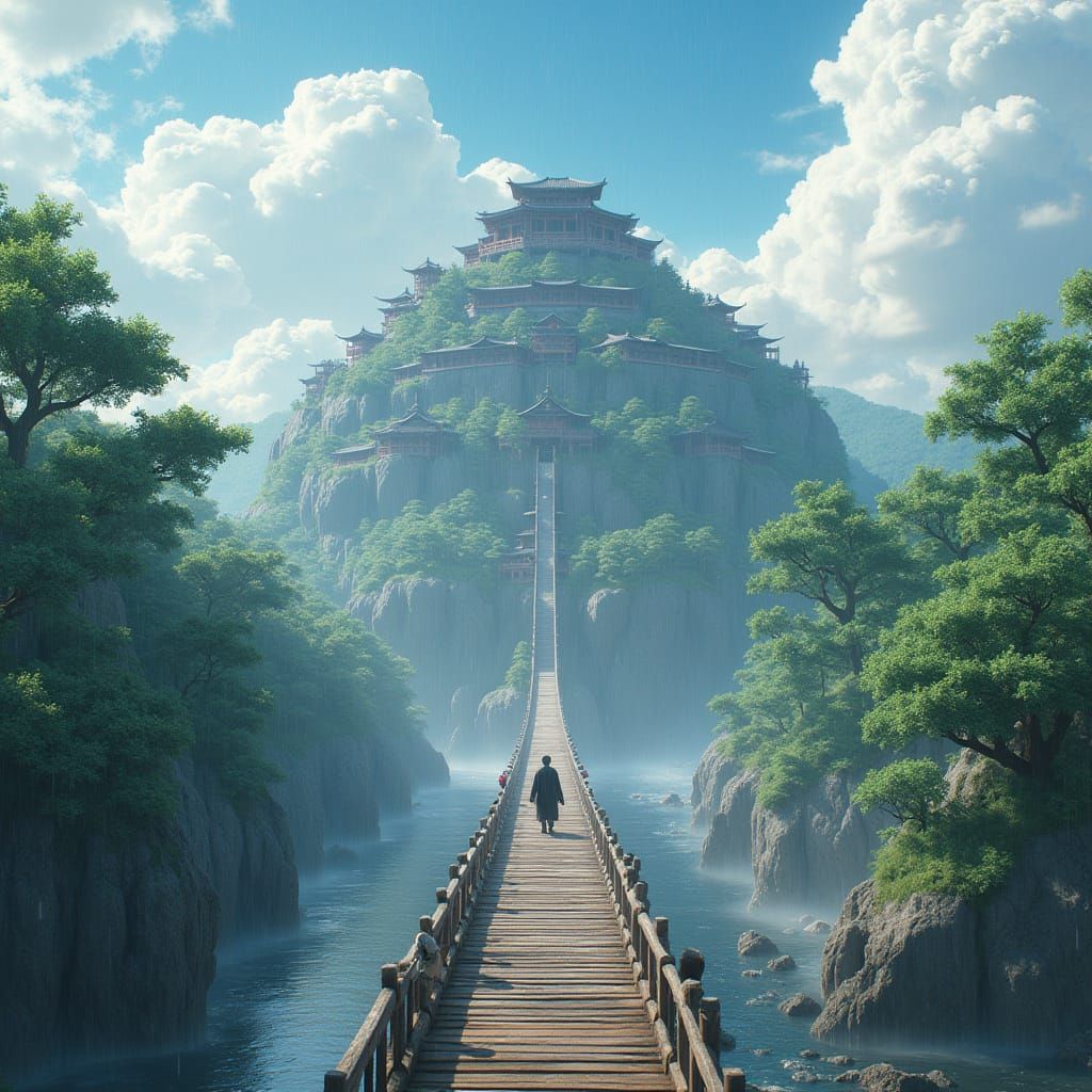 Samurai Bridge to Cloud City Landscape