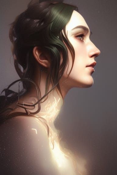 Persephone Portrait in Hyperdetailed Digital Art