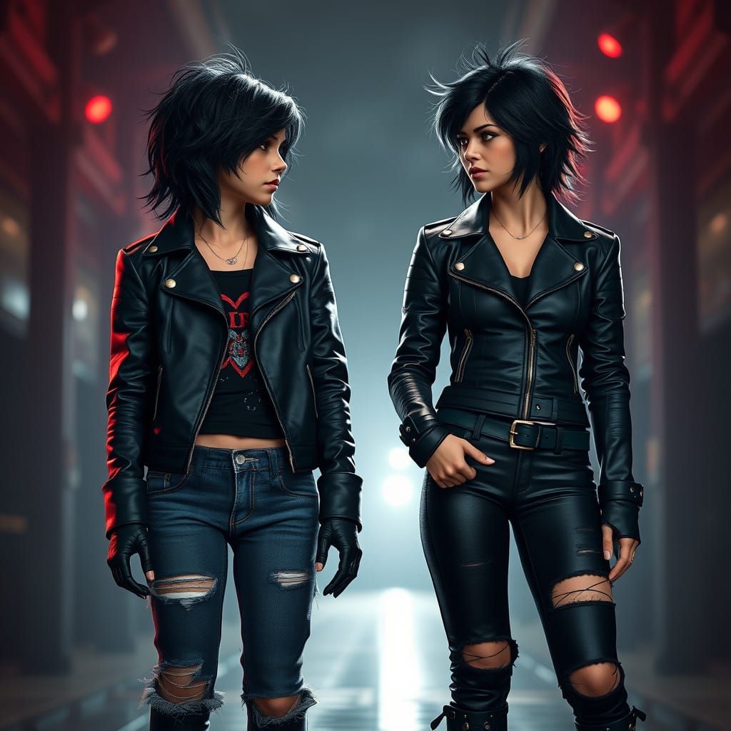 Teen Joan Jett Meets Young Adult Counterpart in Bold, Cyberp...