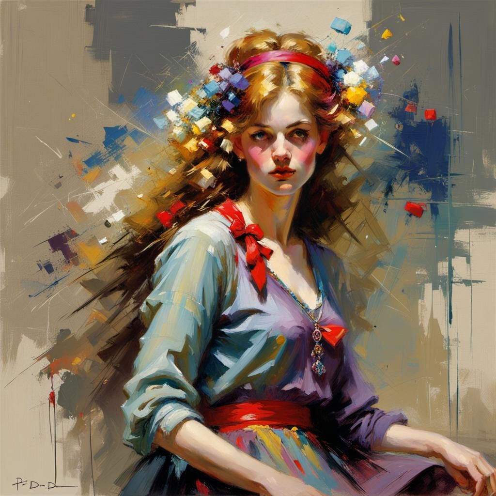 Abstract Art in Complementary Colors