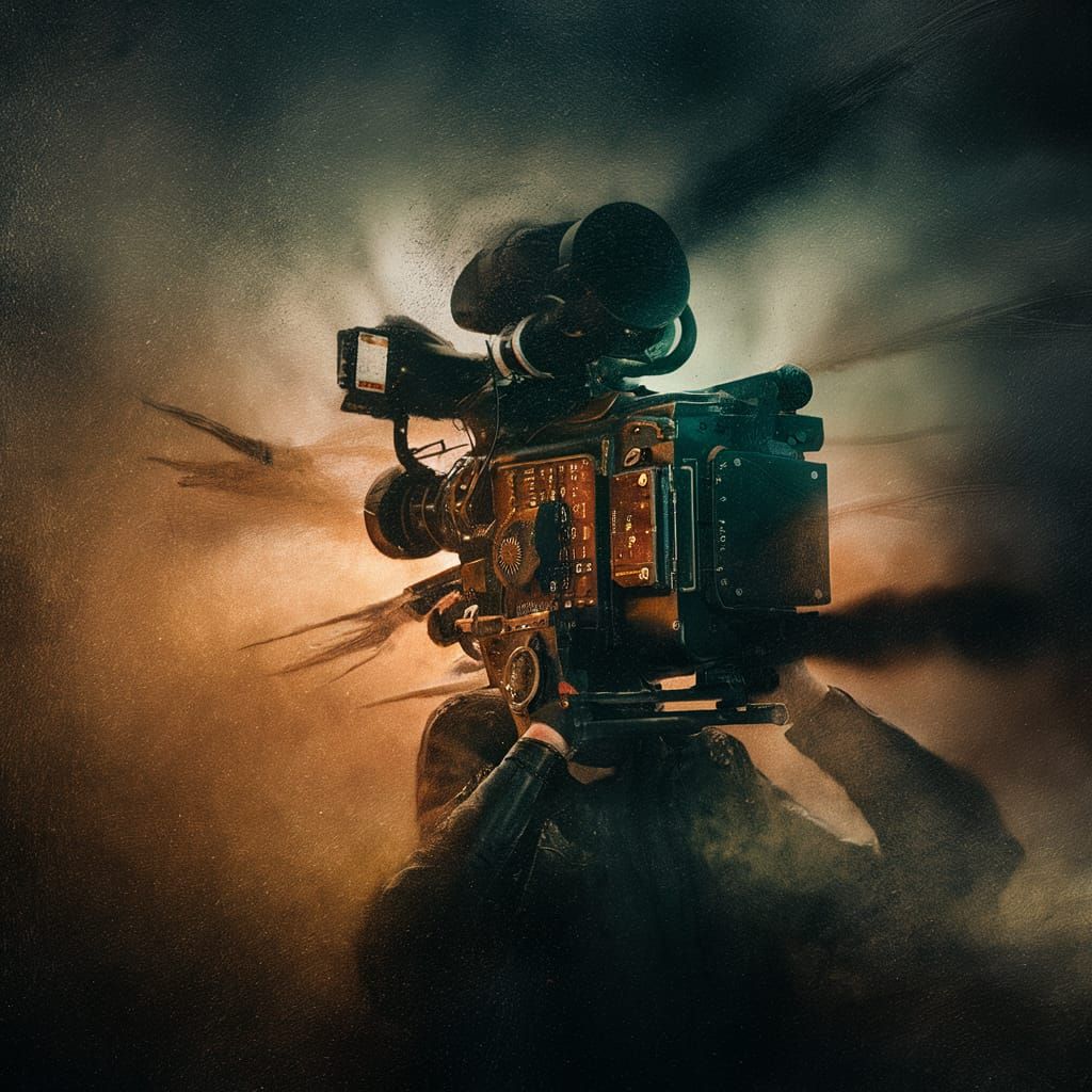 Cinematic Brush Painting Still Life on 35mm Film