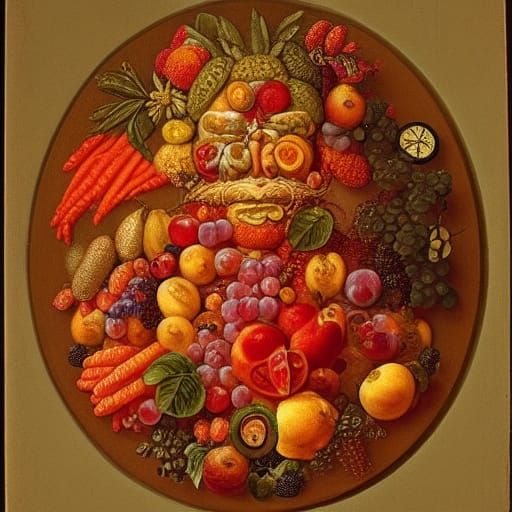 Fruit Face: An Arcimboldo-Inspired Food Portrait