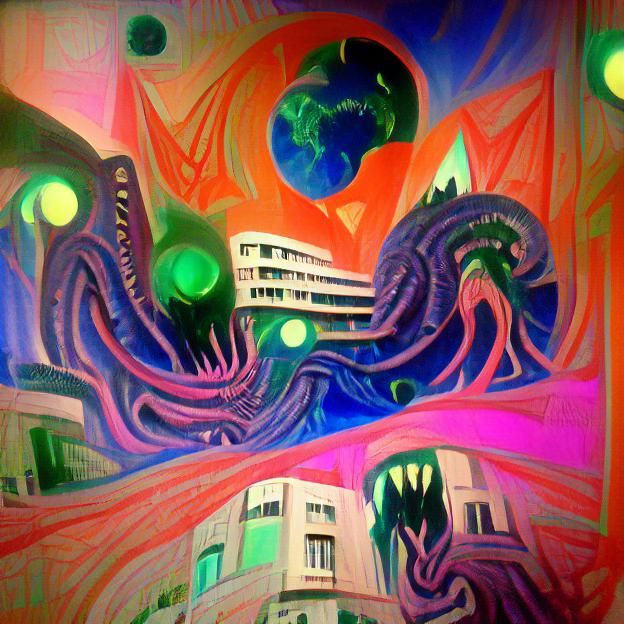 Art Deco Lovecraftian Horror Entity