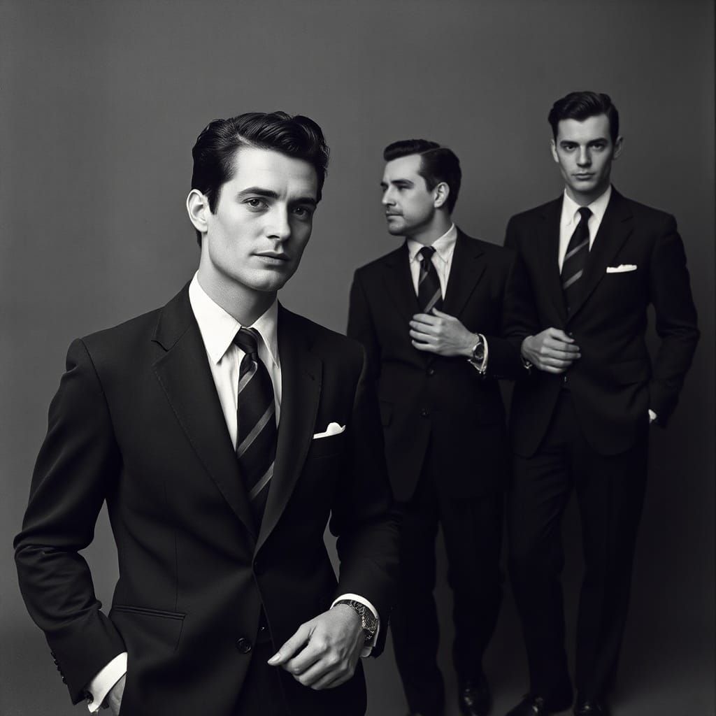 Classic 1950s Men's Fashion Portrait