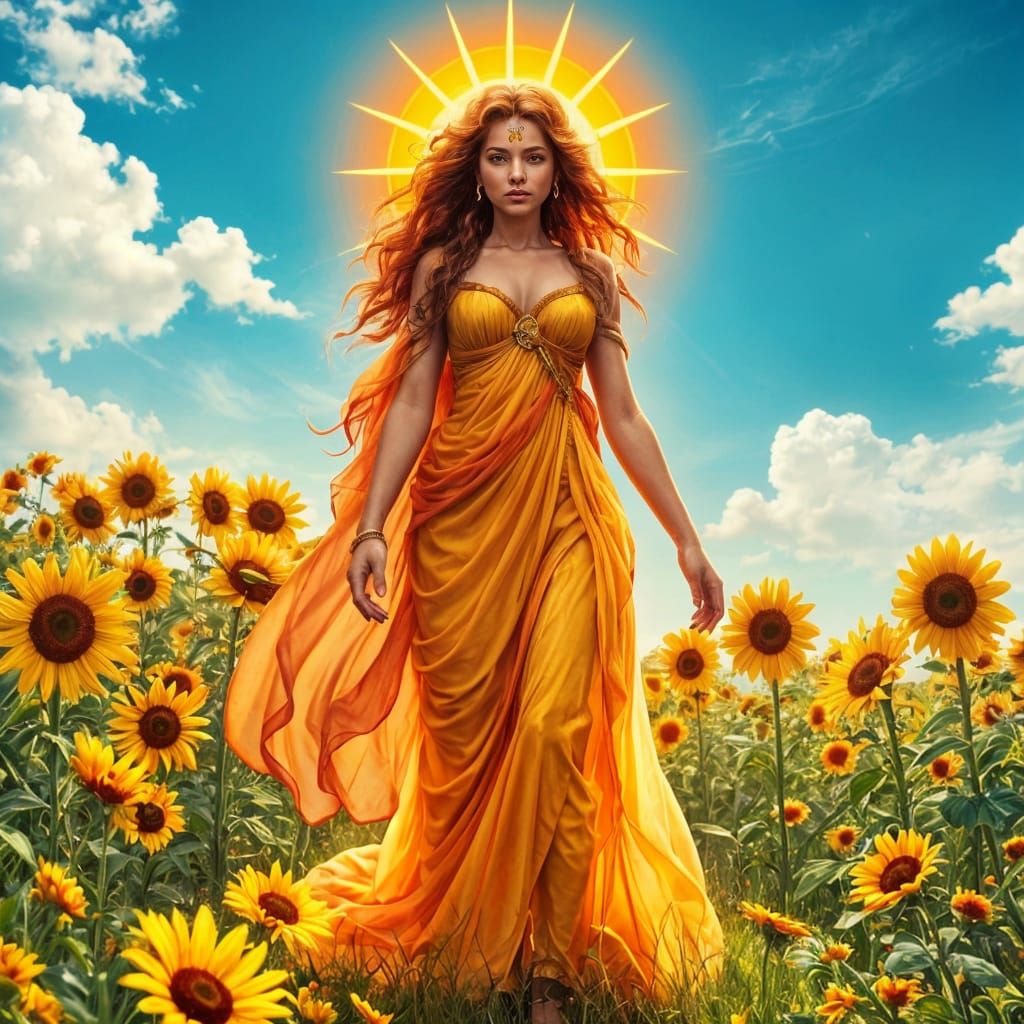 Helios Goddess as a Female Figure