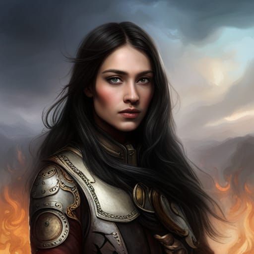 Cyberpunk Soldier in Neon Cityscape, Digital Art