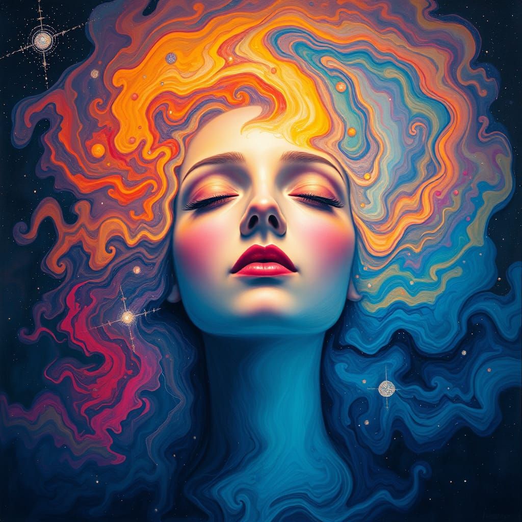 Mystical Portrait in Dreamy Ethereal Style