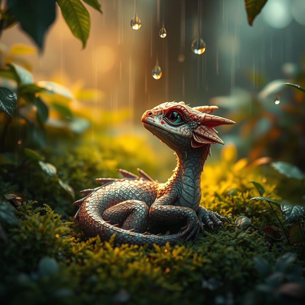 Ethereal Dragon in Verdant Glade