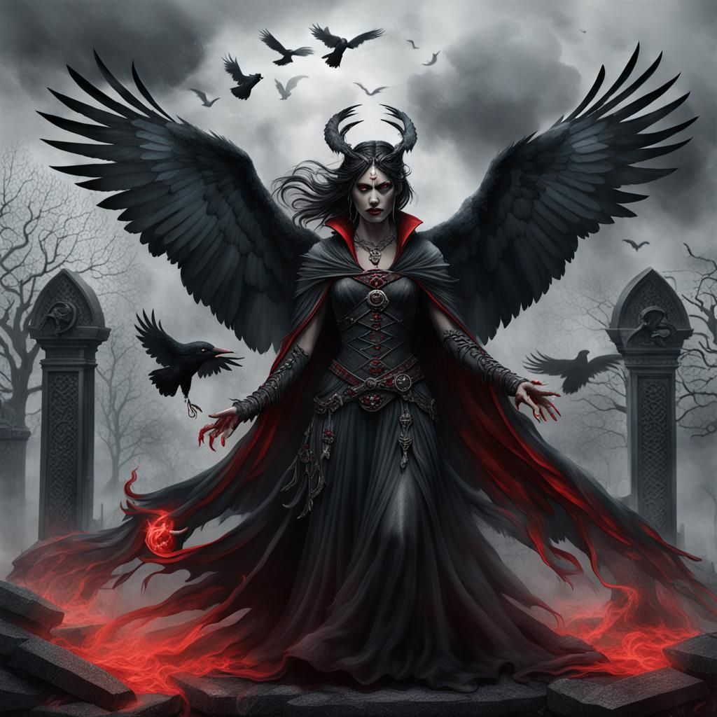 Morrigan, Lady of Prophecy: Dark Fantasy Art