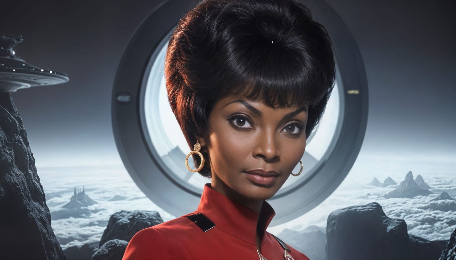 Nichelle Nichols as Uhura at Alien Portal