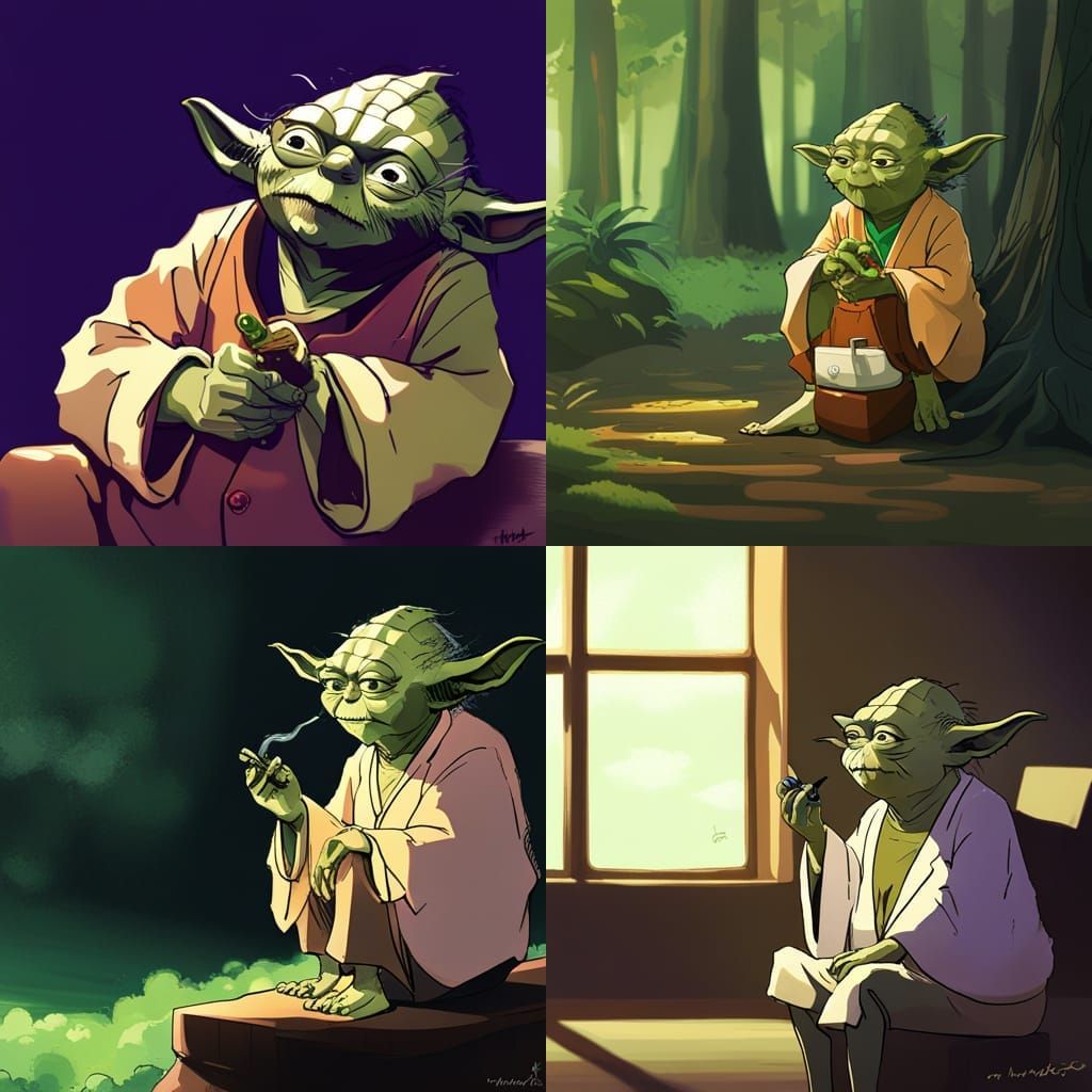 Yoda in Leisure Suit: Anime Style