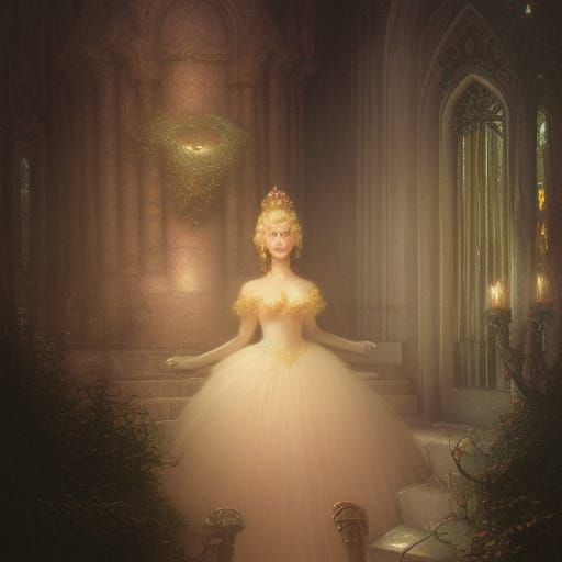 Ethereal Princess Portrait in Dark Romantic Style