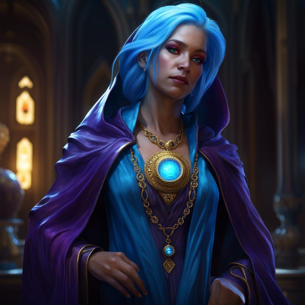 Princess Schala Portrait in Hyperrealistic Dark Fantasy Styl...