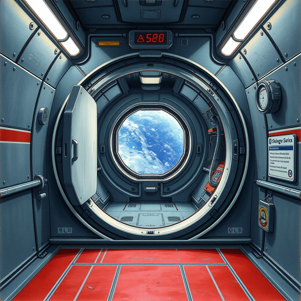 B&B - Airlock: A small, enclosed space with heavy doors, air filtration systems.