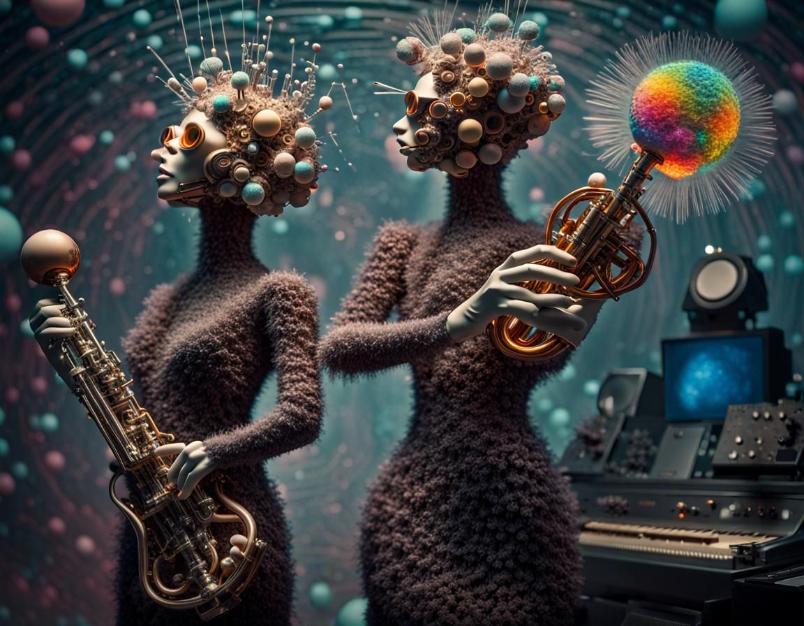 Anthropomorphic Musical Instruments from Atomic Mandelbulb R...