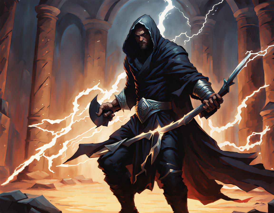 Goliath Rogue Wielding Lightning