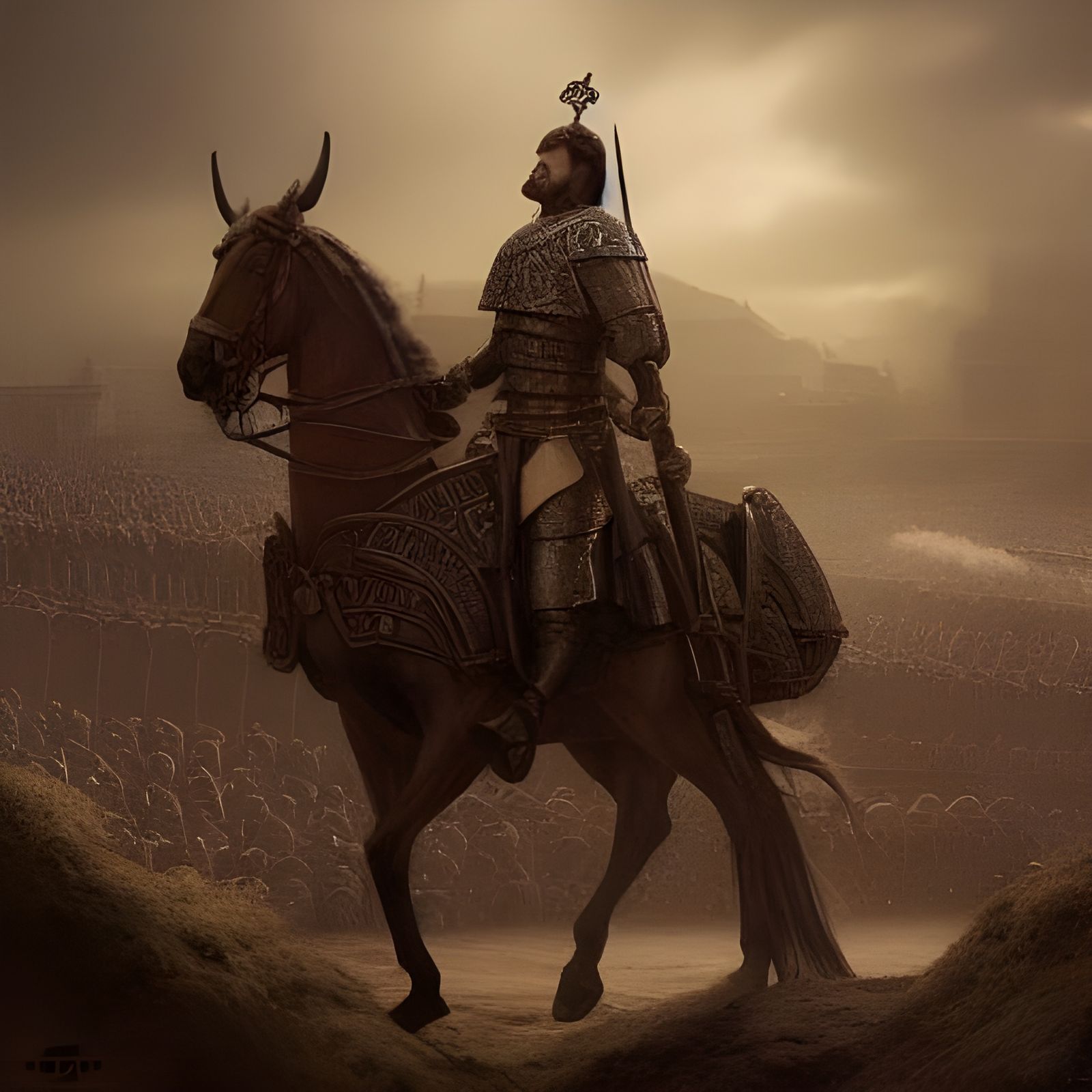 Epic Digital Painting of El Cid