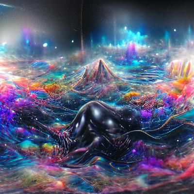 Holographic Cosmic Abyss Illustration by Pablo Amaringo