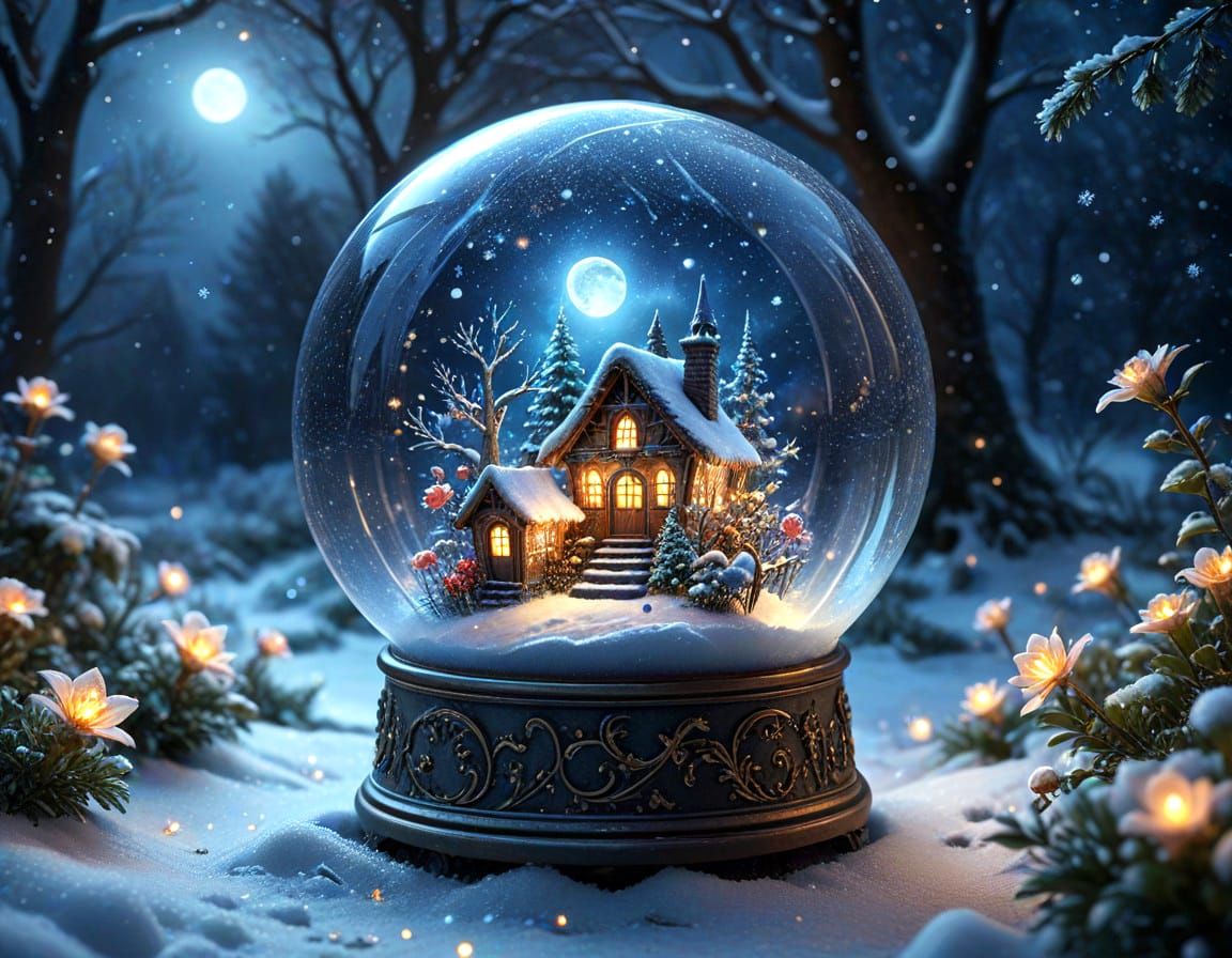 Ethereal Elf Amidst Whimsical Winter Wonderland