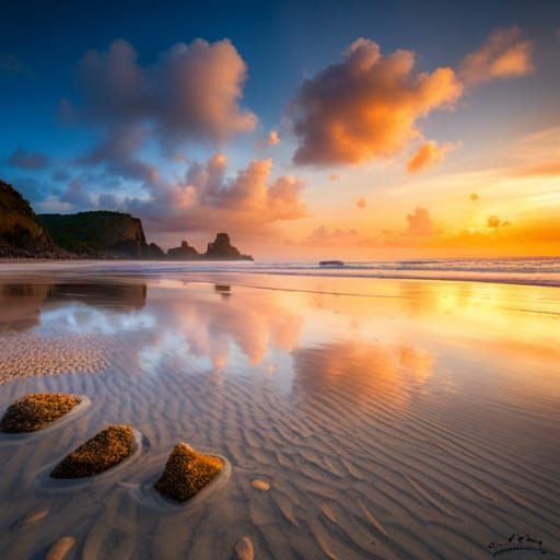 Diamonds on Beach Sand: A Study in Contrast