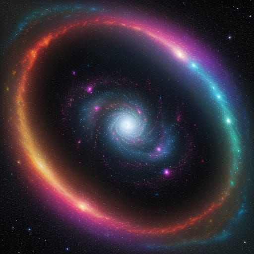 Vast Cosmic Universe Unfolds in Digital Painting