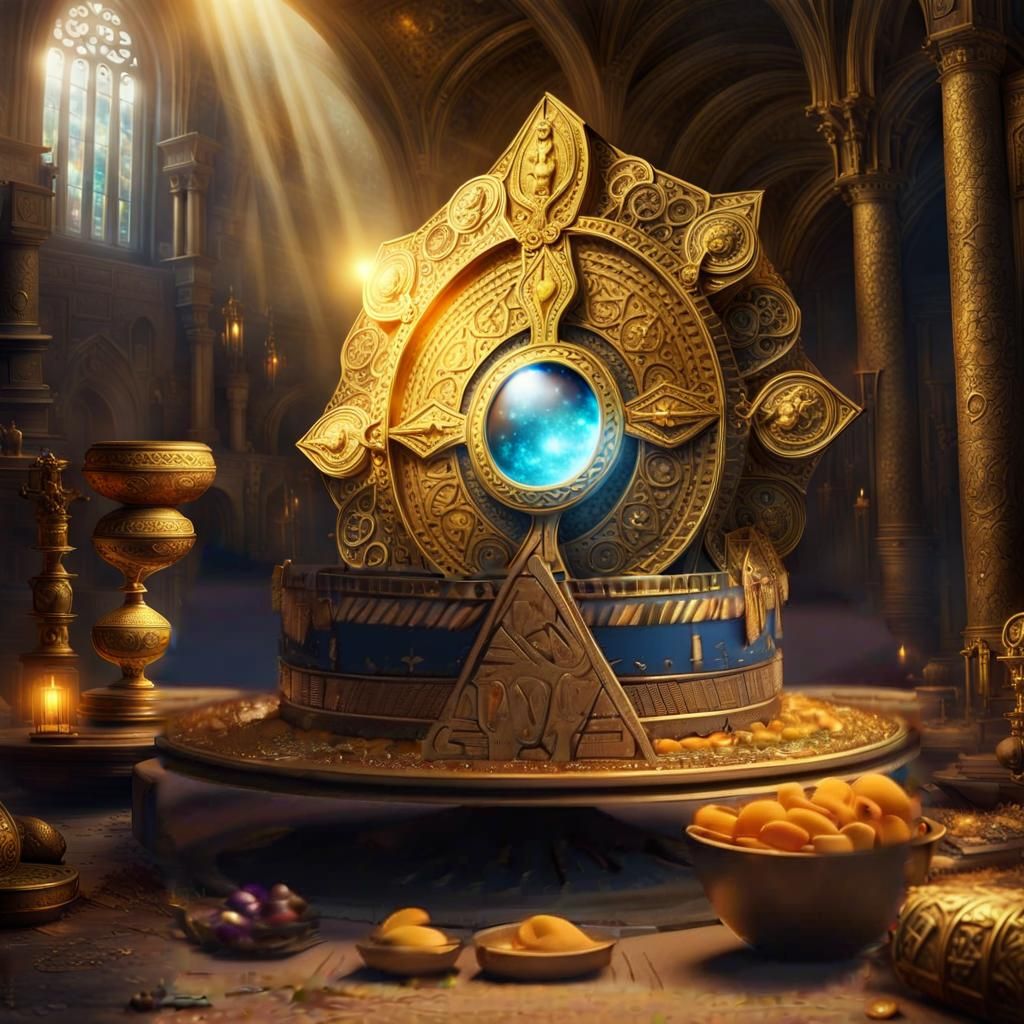 Ancestral Treasure Radiating Golden Light