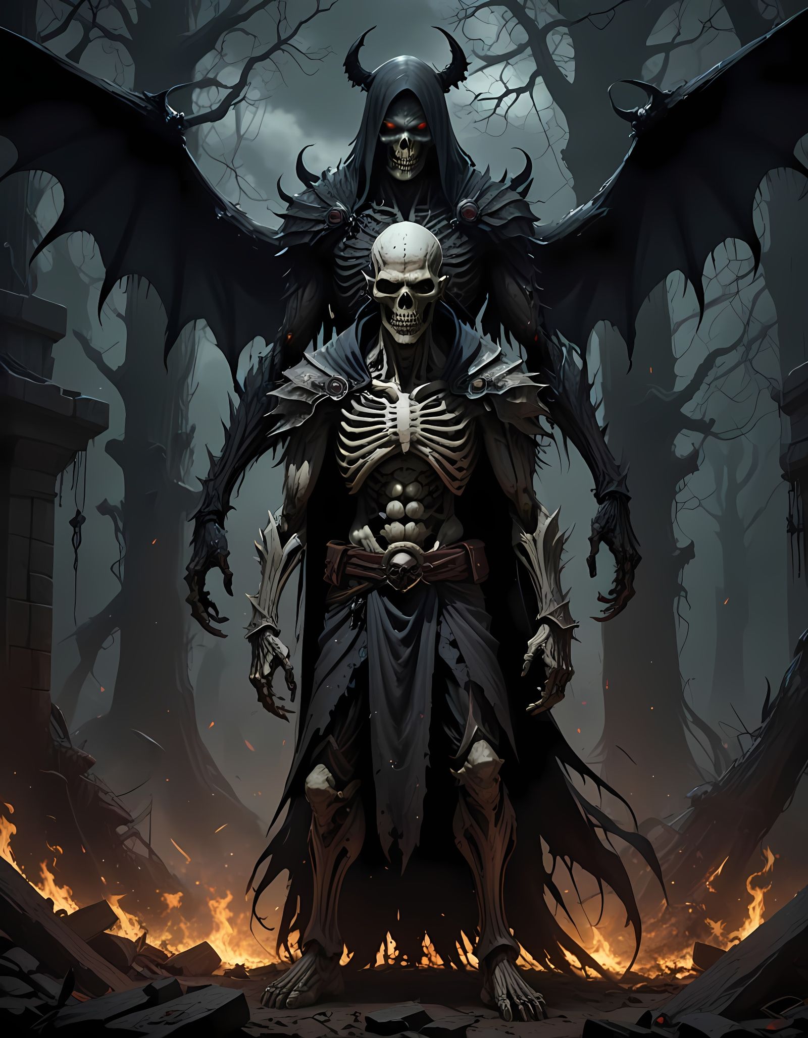 Undead Avatar in Anime Art Style