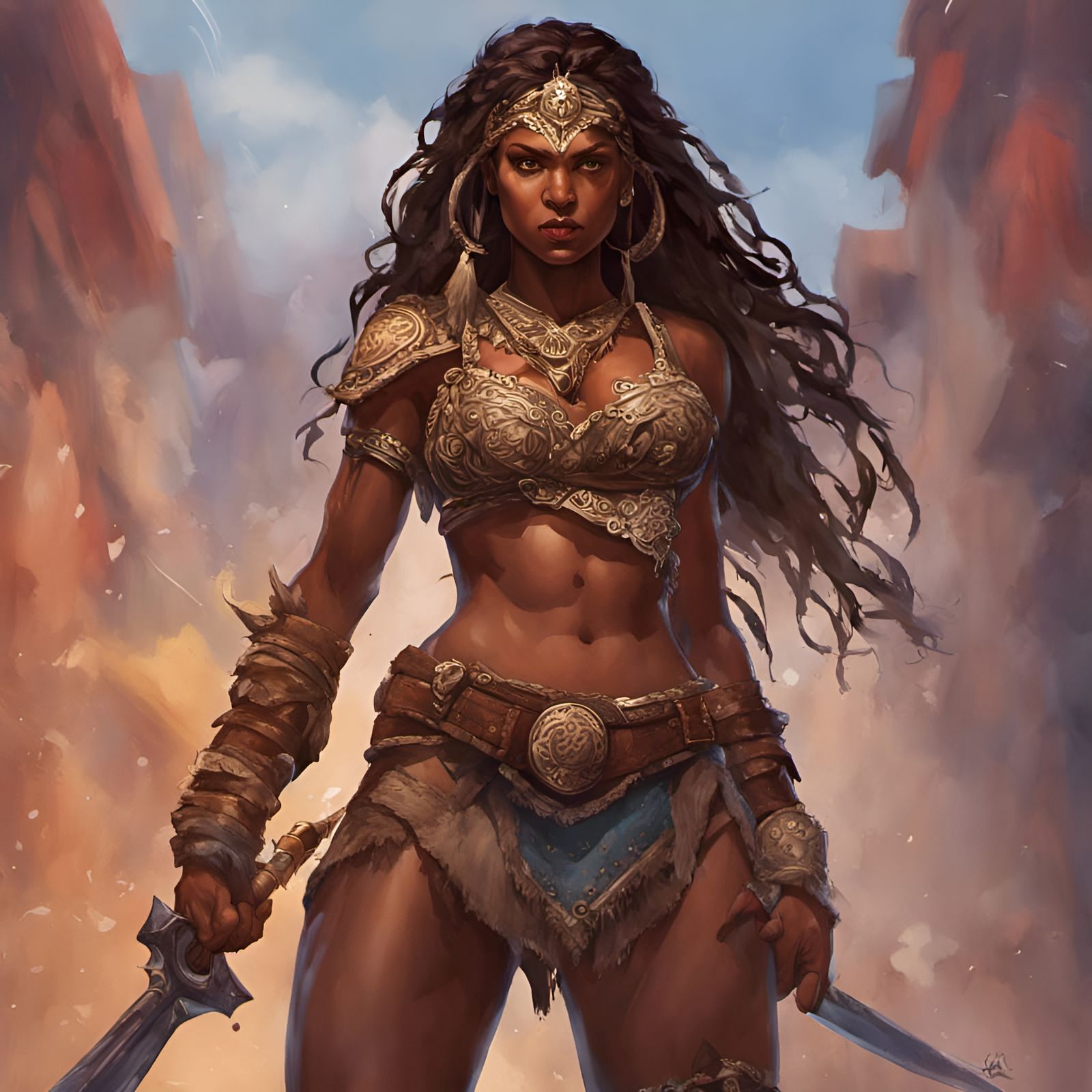 Warrior Princess in Bavaria Culture Splash Art