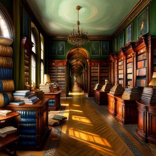 Pointillist Impression of Books and Libraries