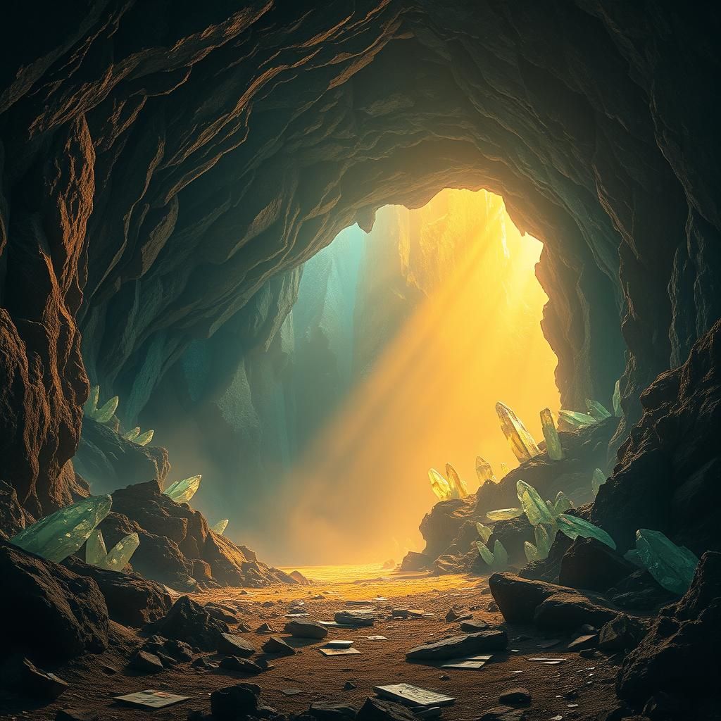 Crystal Cave in Sunlight: A Surreal Landscape