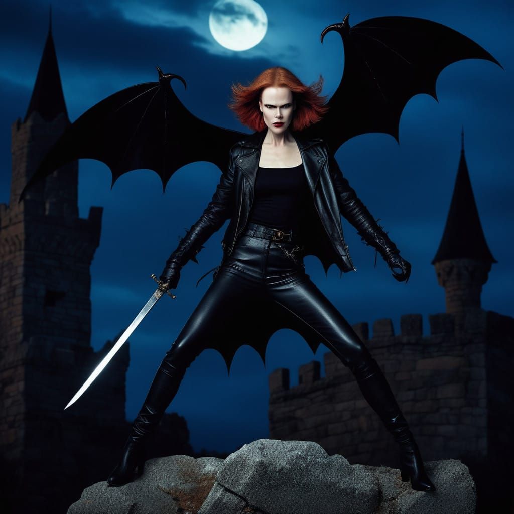 Nicole Kidman as a Seductive Demoness in Dark Fantasy