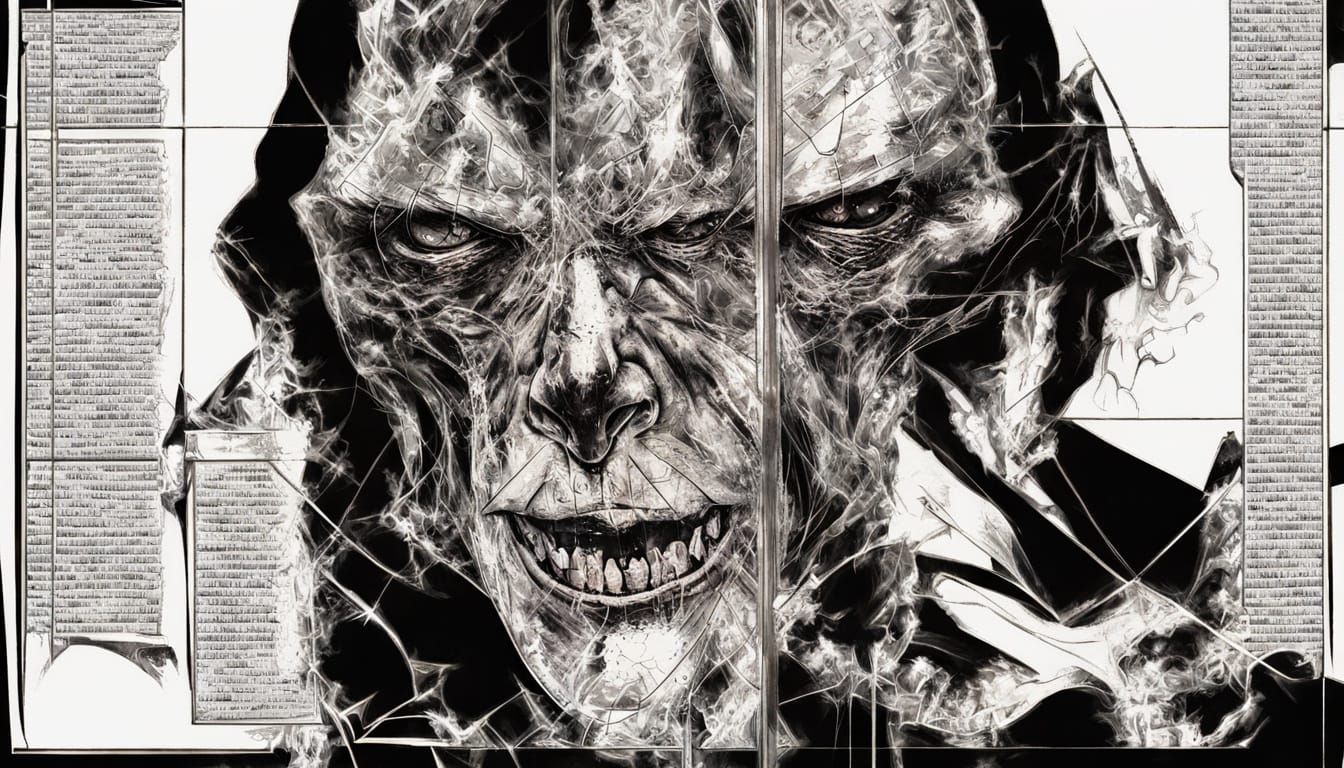 HDR Horror: Gothic Film Noir Zombiecore Collage