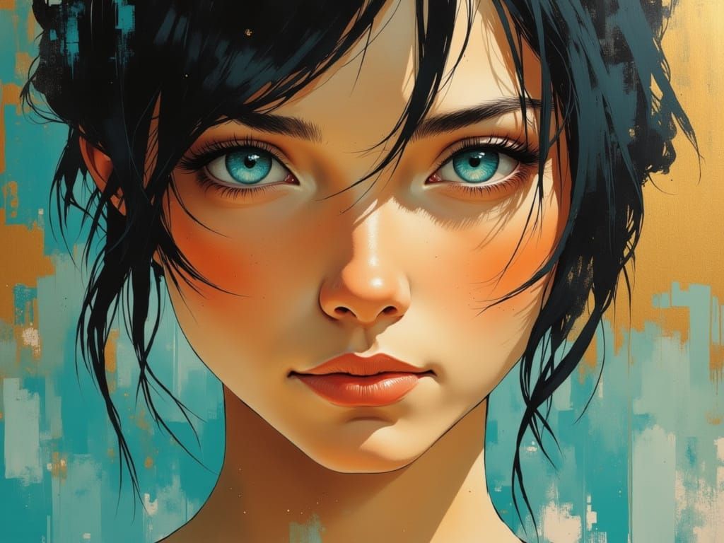 Tattooed Beauty at Onsen in Miyazaki Style