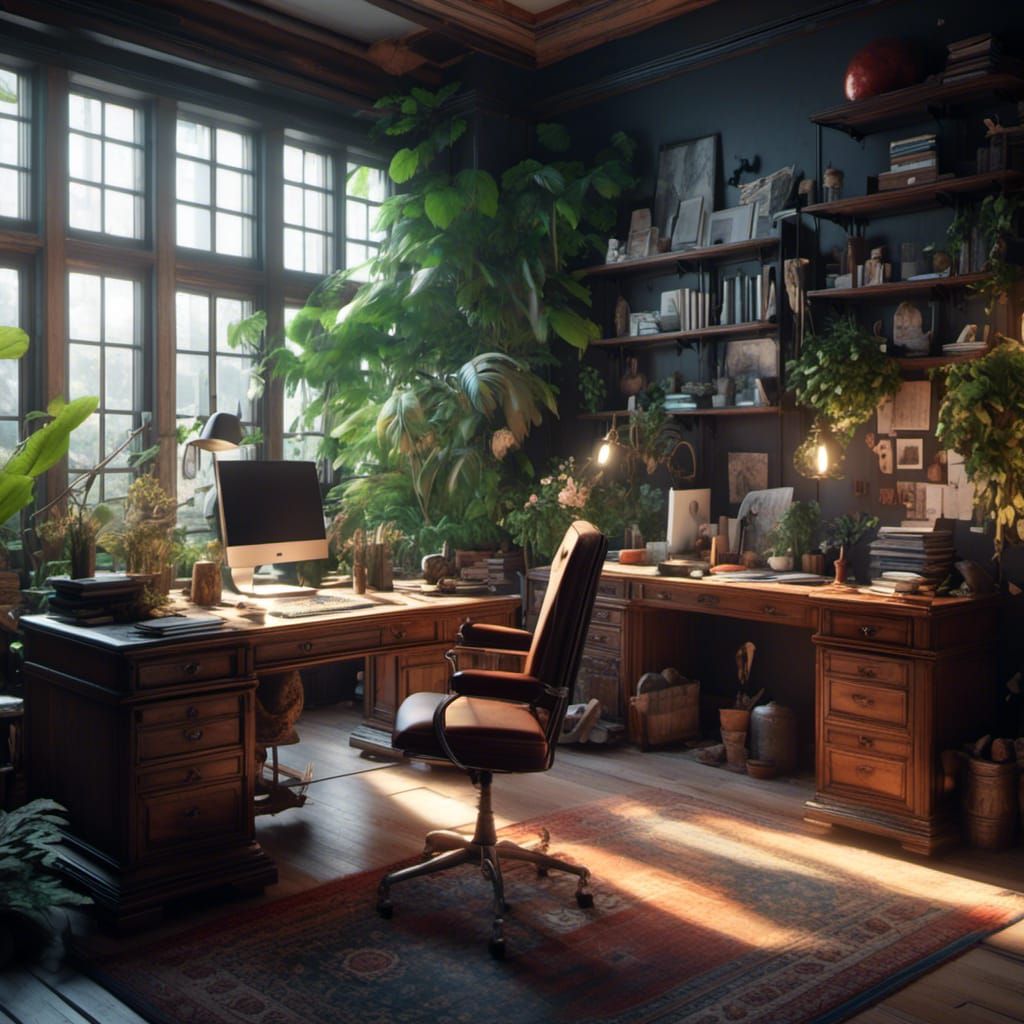 Biologist's Office in High-Detail 3D Rendering
