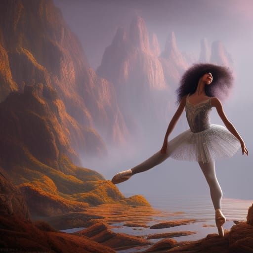 Fantastical Ballet Performance in Detailed Matte Painting